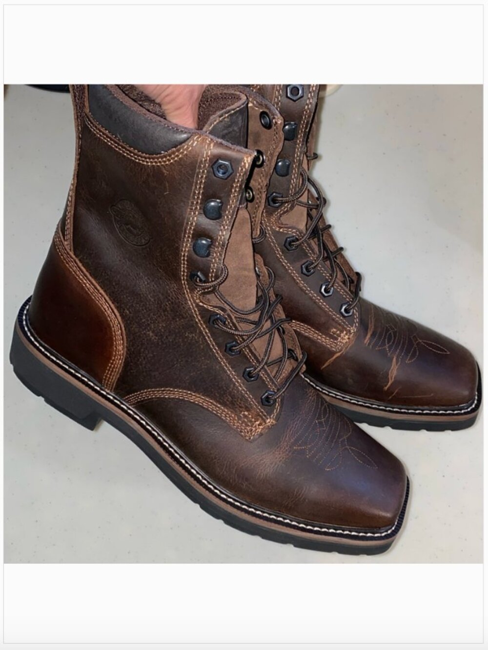 Justin Original Work Leather Men’s Boots, Size 10 EE